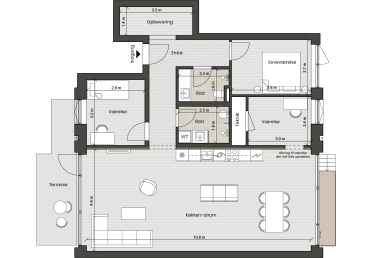 Plantegning for: Bolig 011 <wbr> Fortkaj 8, st. tv.
