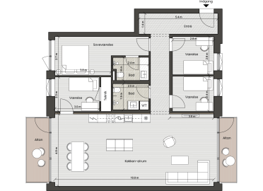 Plantegning for: Bolig 046 <wbr> Fortkaj 2, 2. 1