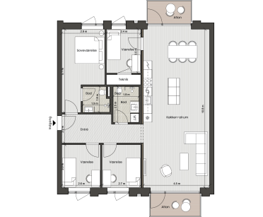 Plantegning for: Bolig 053 <wbr> Fortkaj 6, 2. th.