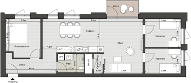 Plantegning for: Bolig 072 <wbr> Fortkaj 2, 3. 5