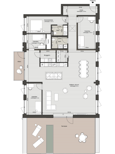 Plantegning for: Bolig 106 <wbr> Fortkaj 2, 5. 1