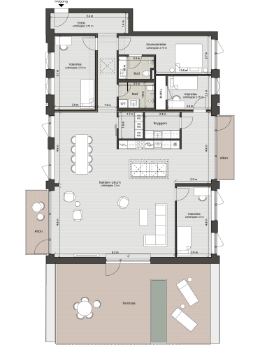 Plantegning for: Bolig 115 <wbr> Fortkaj 8, 5. th.